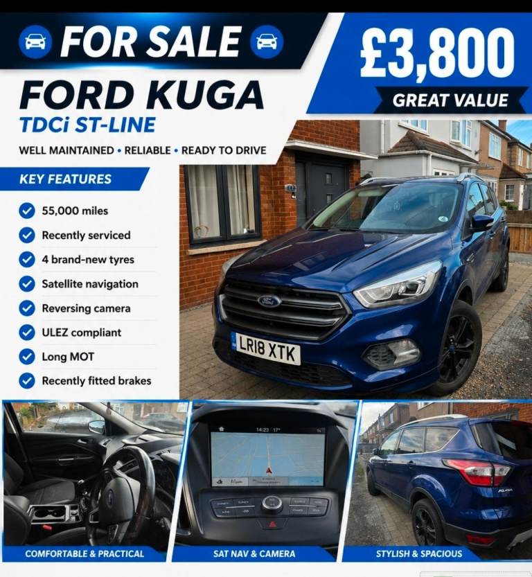 Ford, KUGA, Hatchback, 2018, Manual, 1498 (cc), 5 doors