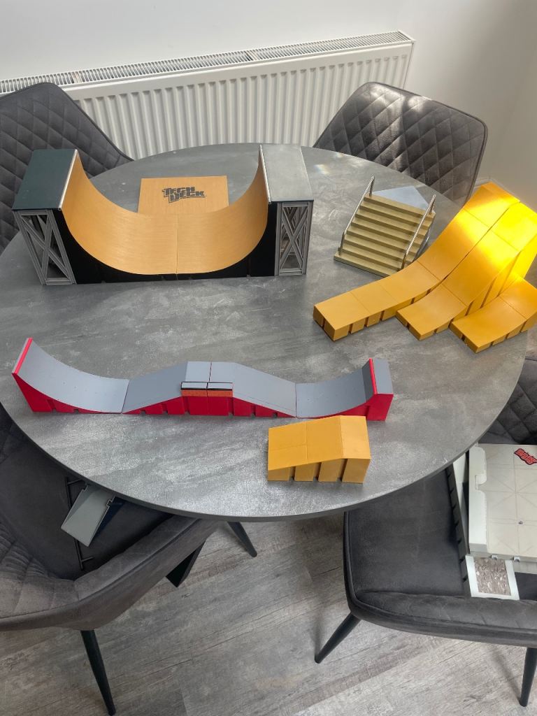 Tech deck ramps and skate boards 