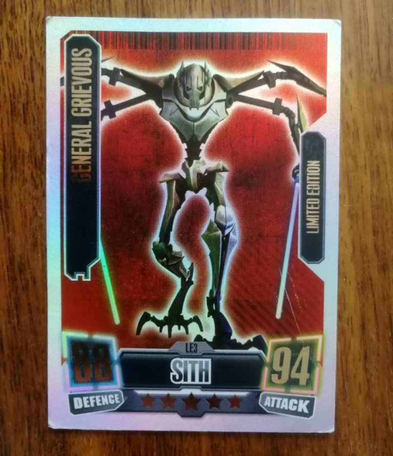 TOPPS Star Wars Force Attax Series 2 Card LE3 General Grievous Limited Edition