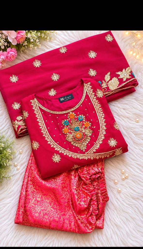 Stunning Pink Embroidered Salwar Kameez - Traditional Indian Outfit
