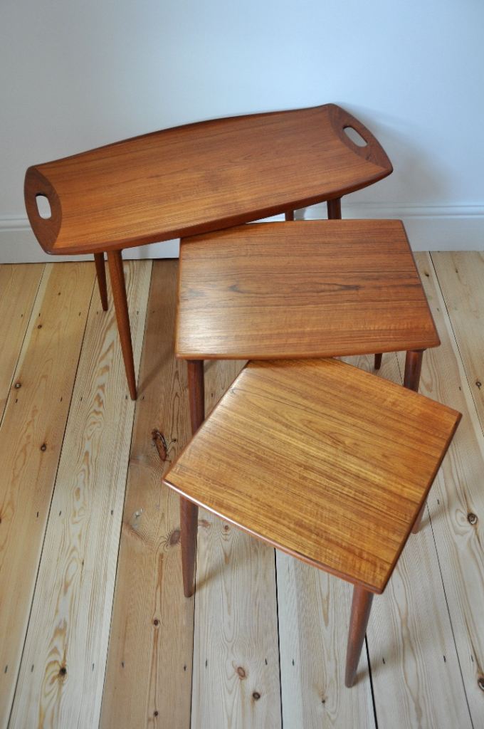 Vintage Retro 60's Mid Century Danish Jens Harald Quistgaard Nest of Coffee / Side Tables