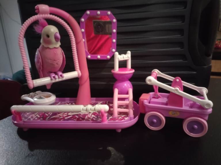 Little Live Pets with a singing Bird Parrot and Accessories