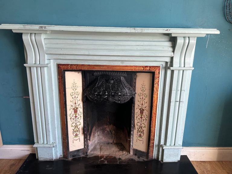 Blue wooden frame only   