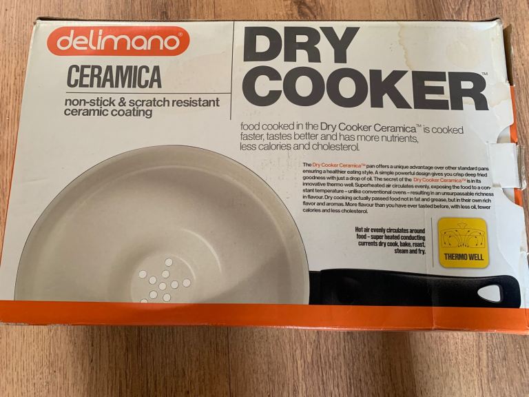Delimano Ceramica Dry Cooker 26cm – New, Non-Stick Ceramic Coating