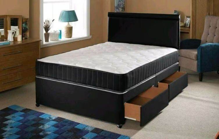 Brand New Double Divan Bed Base with Mattress in All Sizes - Fast Delivery! Single King size