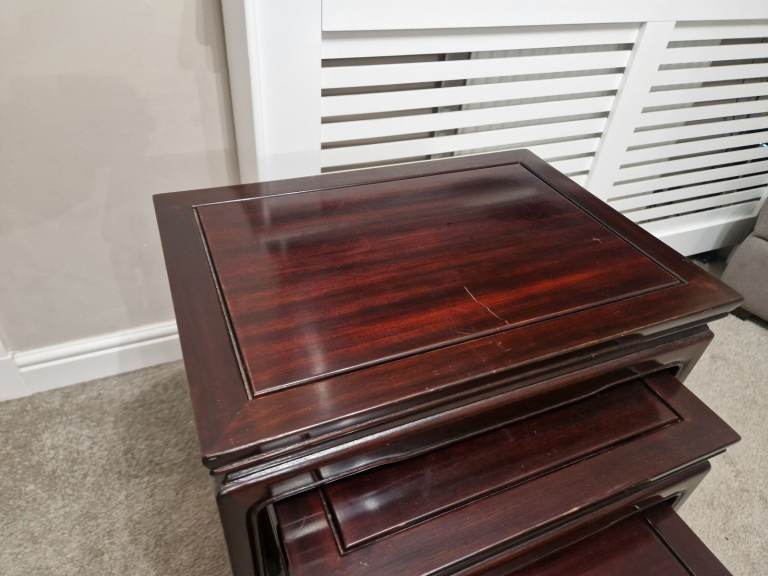 Nest of 4 Chinese Rosewood Tables