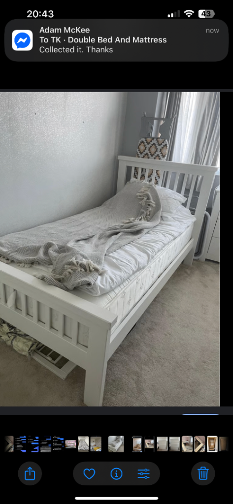 image for Single bed with turndle bed and mattress 