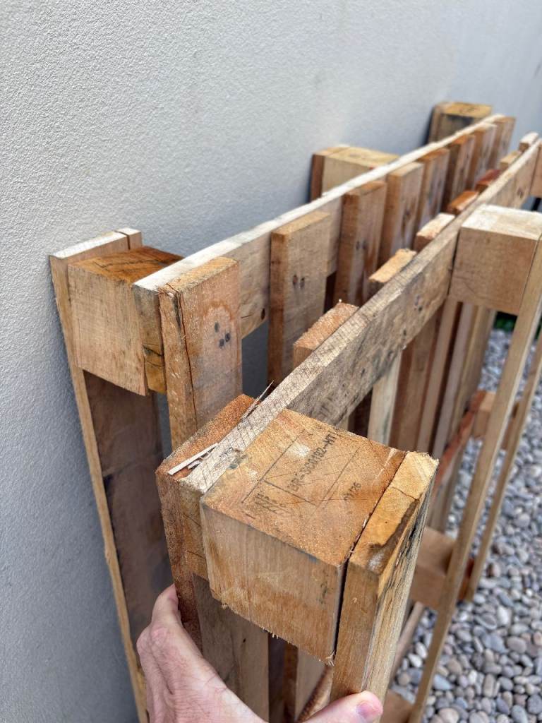 Used wooden pallets