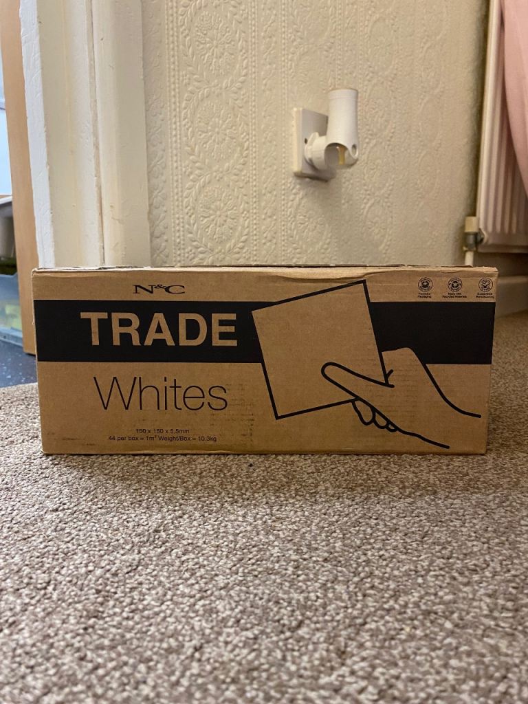 New N&C Trade White Ceramic Tiles 