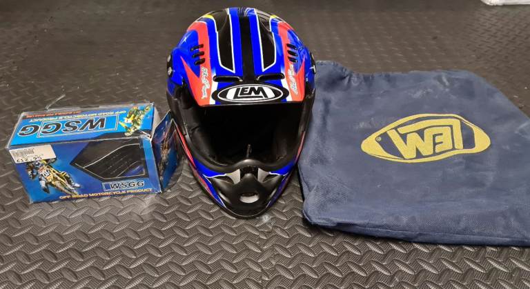 Motocross Helmet and Goggles (LEM)