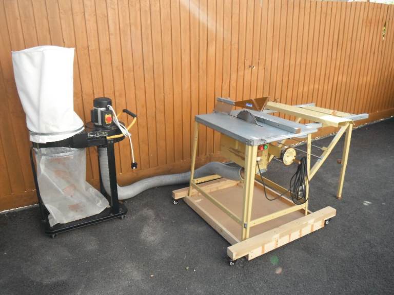 Scheppach Table Saw with Dust Extractor and Accessories