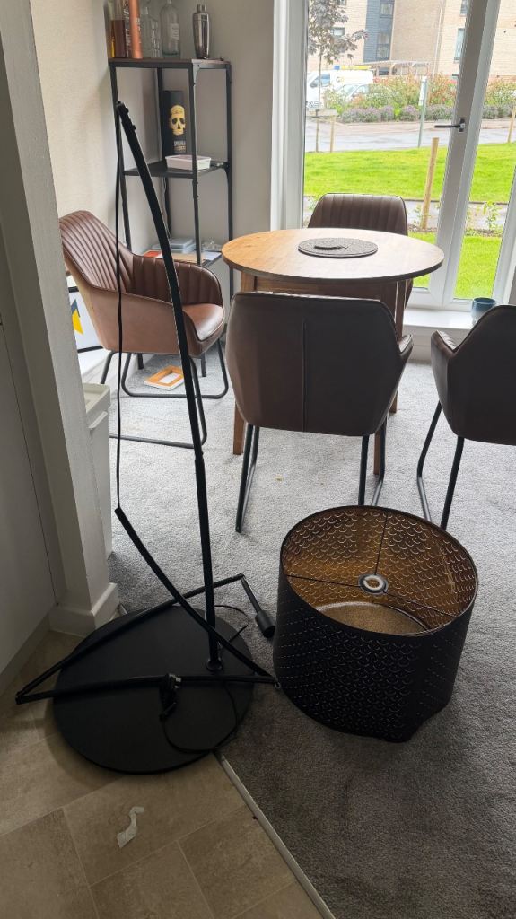 IKEA black hanging lamp and shade