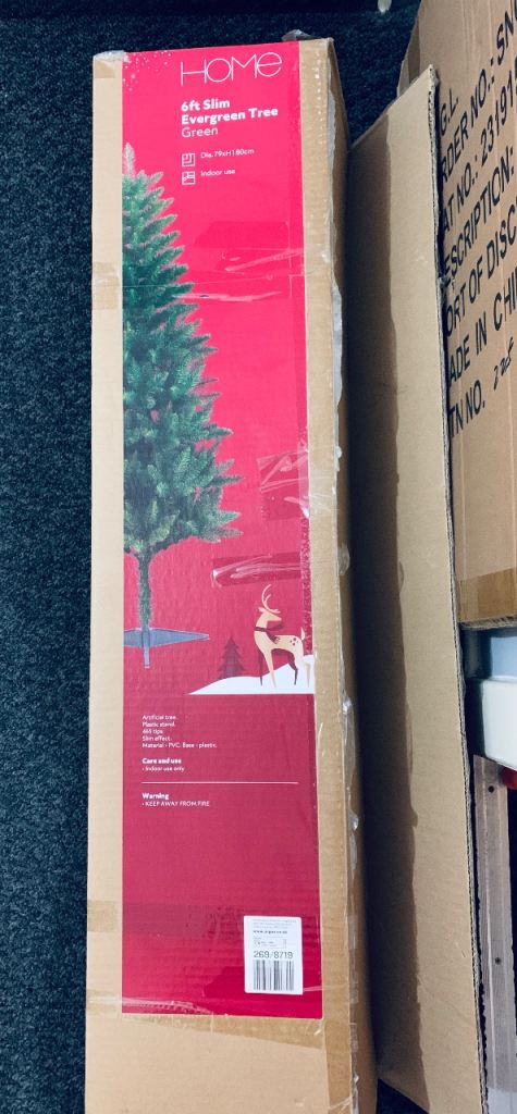 6ft slim green artificial tree 