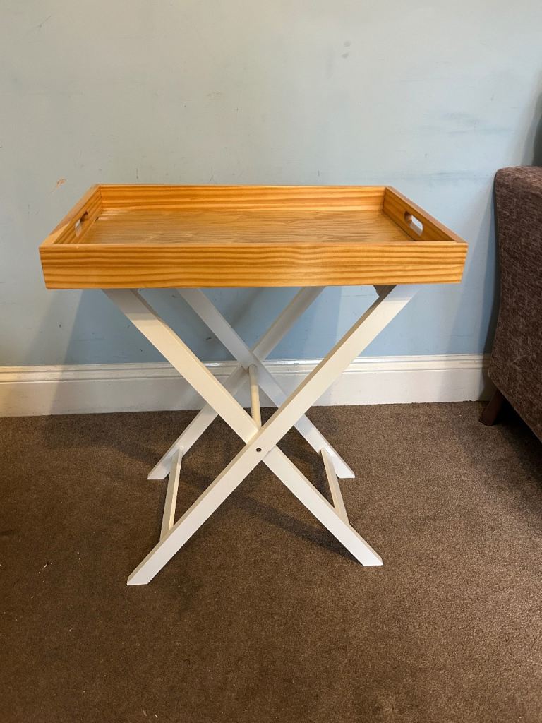 Mobility Coffee Table with Detachable Tray on Folding Stand H29in/74cm W24in/60cm D16in/41cm   J139