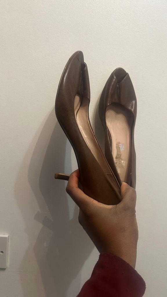 Title: Elegant Brown Women’s Heels – Smart Office & Party Shoes