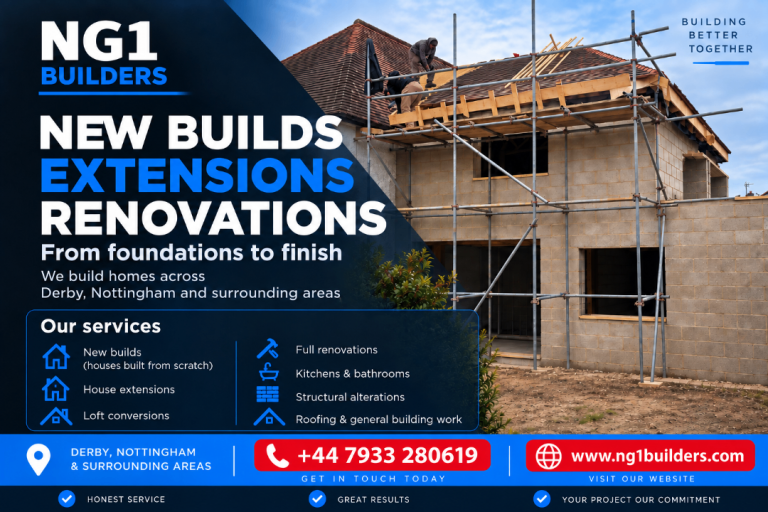 NG1 BUILDERS | New Builds, Extensions & Renovations | Derby & Nottingham