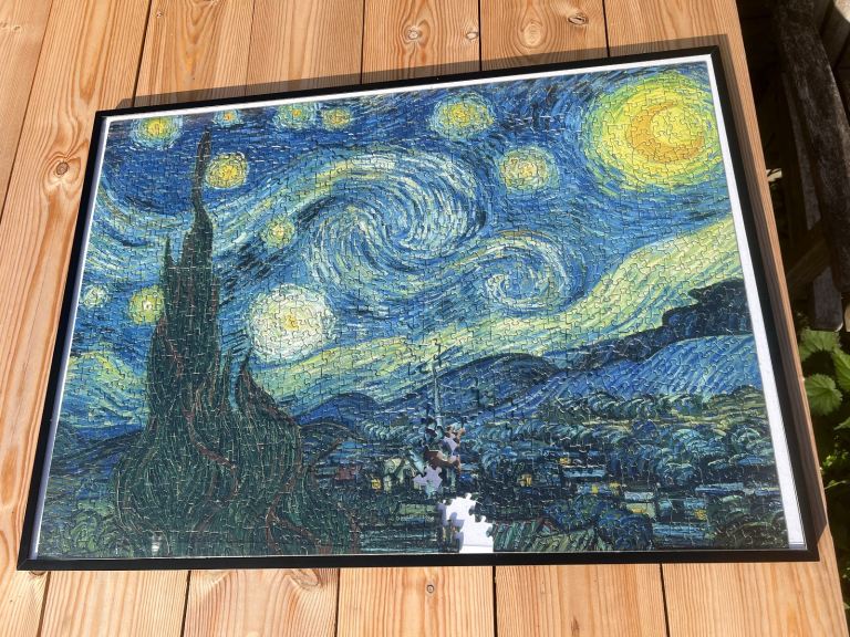 Van Gogh Completed 1000 pieces PUZZLE Picture Frame
