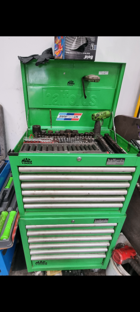 Halfords industrial green limited edition tool box 