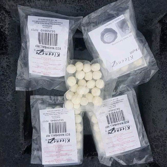 6x Ecoball, Laundry ball, Wash ball refill pellets each bag = about 100 washes.