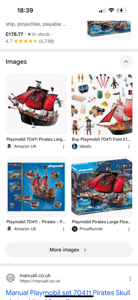 Playmobil pirate ship