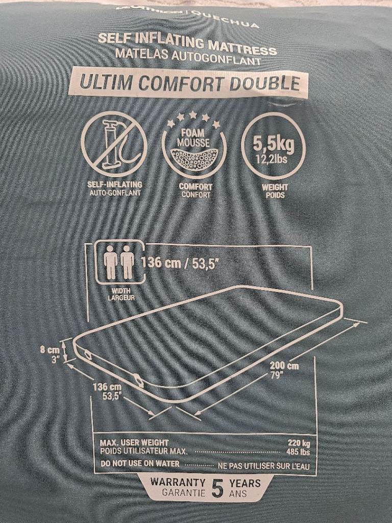 Self infating mattress