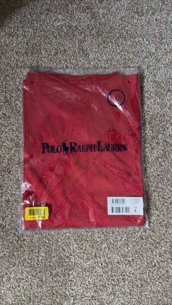 Polo Ralph Lauren Red T-Shirt – New, Size Large
