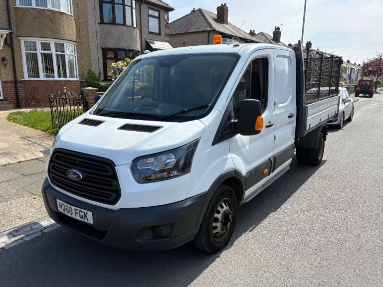 2018 FORD TRANSIT TIPPER DOUBLE CAB CAGE 131k 1 OWNER NO VAT WET BELT DONE
