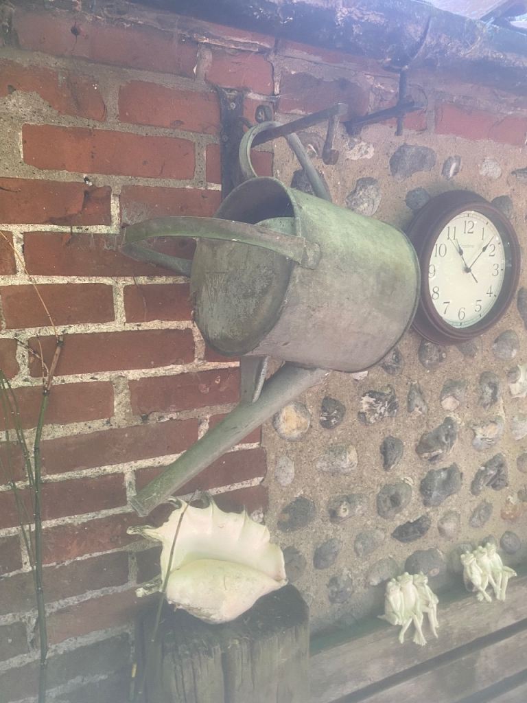 2 Vintage Metal Watering Cans - Fair Condition
