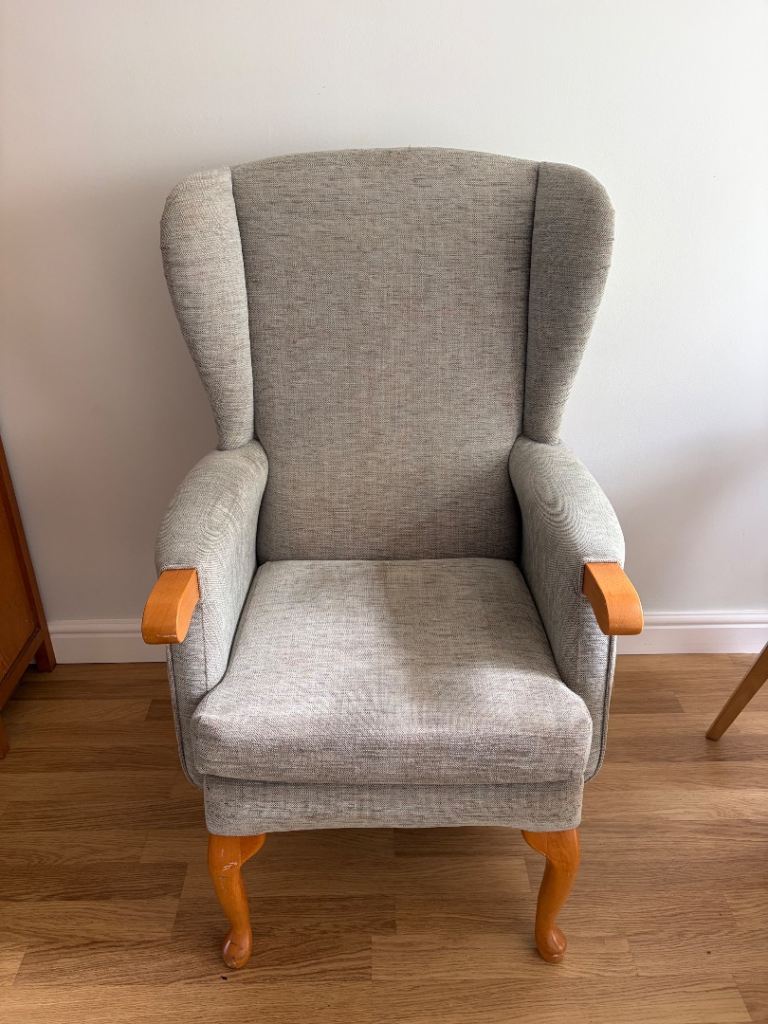 HSL brand Fabric Wingback Armchair – Good Condition