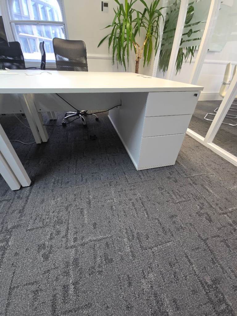 White Office desks - excellent condition 