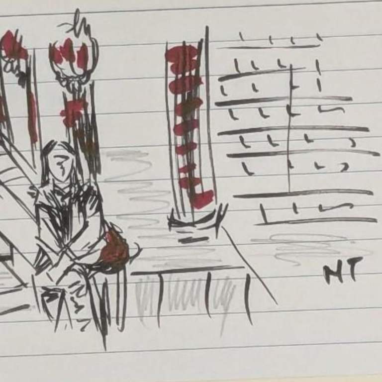 Original Hand-Drawn 'A Girl Waiting' #handdrawn   