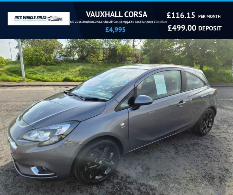VAUXHALL CORSA 1.4i SRi 2016,Bluetooh,DAB,Cruise,Air Con,55mpg,£35 Tax,F.S.H,Ulez Compliant