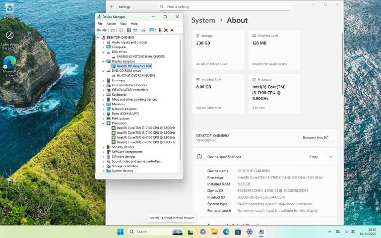 i3 Lenovo Windows 11 PC computer - 8gb ram 256gb SSD - KIDS School Office ROBLOX **FREE DELIVERY**