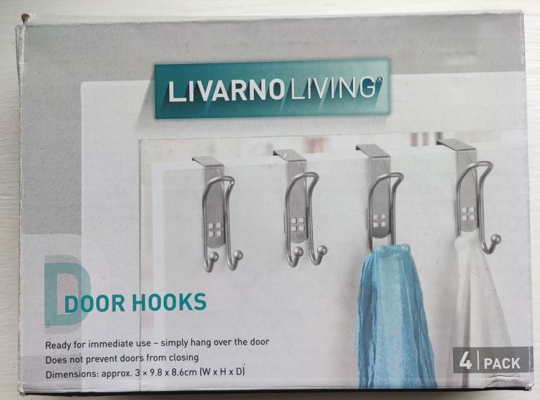 Livarno Living - Four Double Over Door Hooks
