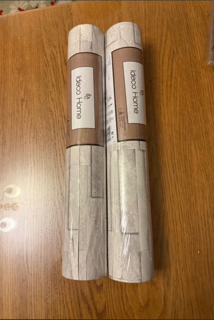 Ideco Home Stone Sand Brick Effect Wallpaper, A17203 - 10x0.5m Each 