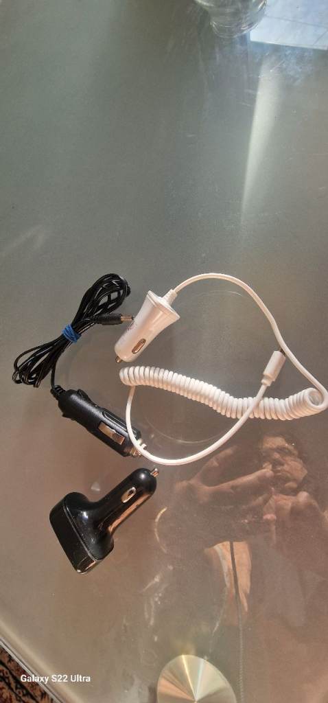 Car charger adapter and cable £2