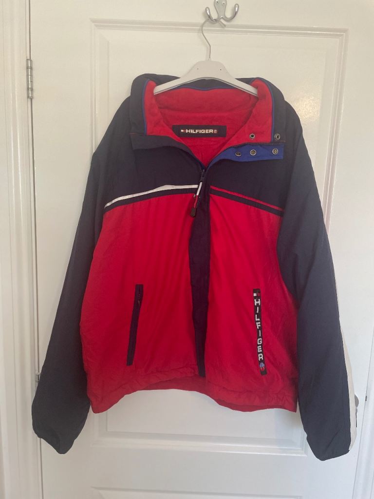 Tommy Hilfiger Men's Jacket – Red, Blue, White, Good Condition