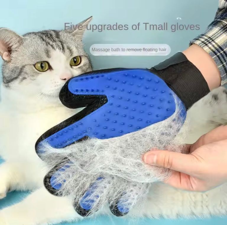 Silicone Pet Grooming Gloves Cats Hair Brush