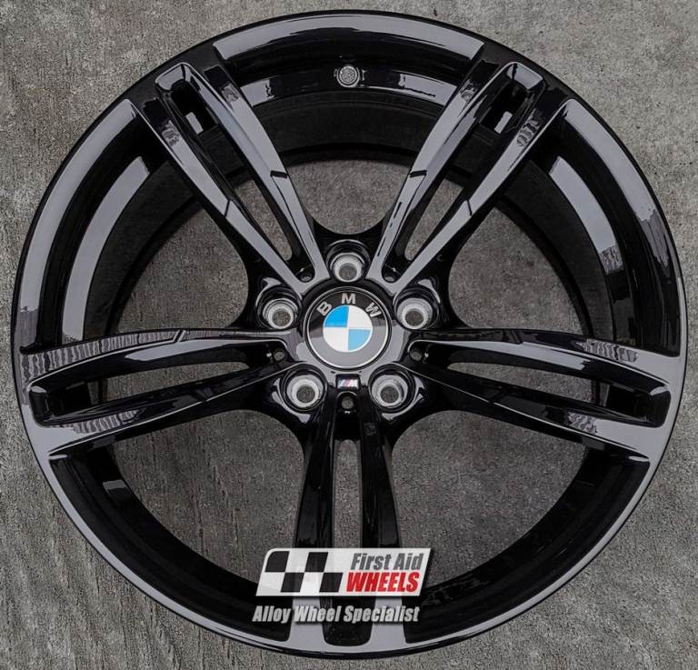 BMW M2 M3 F80 M4 1x 19'' GENUINE STYLE 437M GLOSS BLACK FRONT ALLOY WHEEL S348BGF