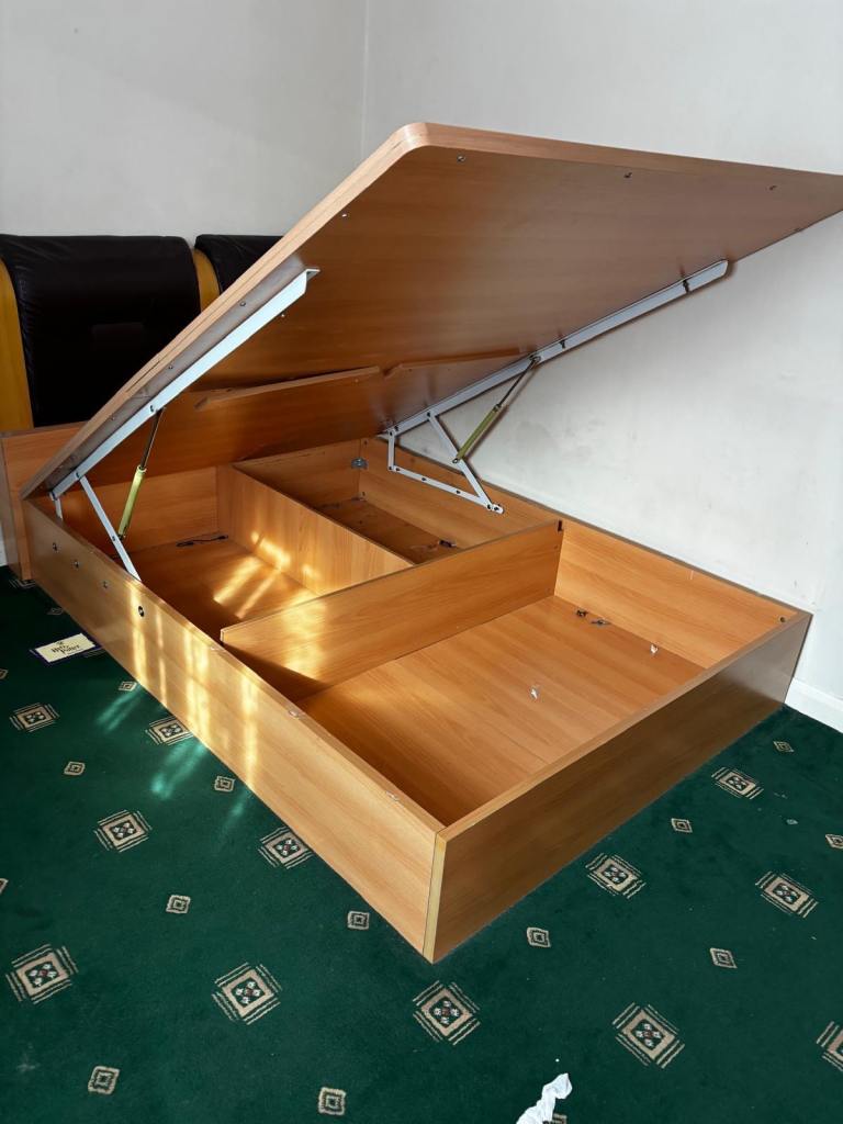 Double Bed Frame with Storage – Good Condition
