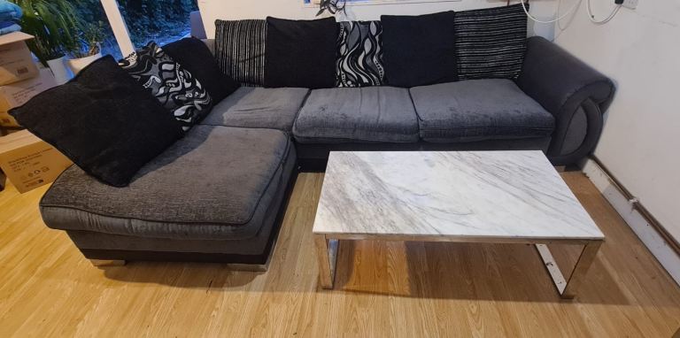Grey and black sofa- DFS- good condition 