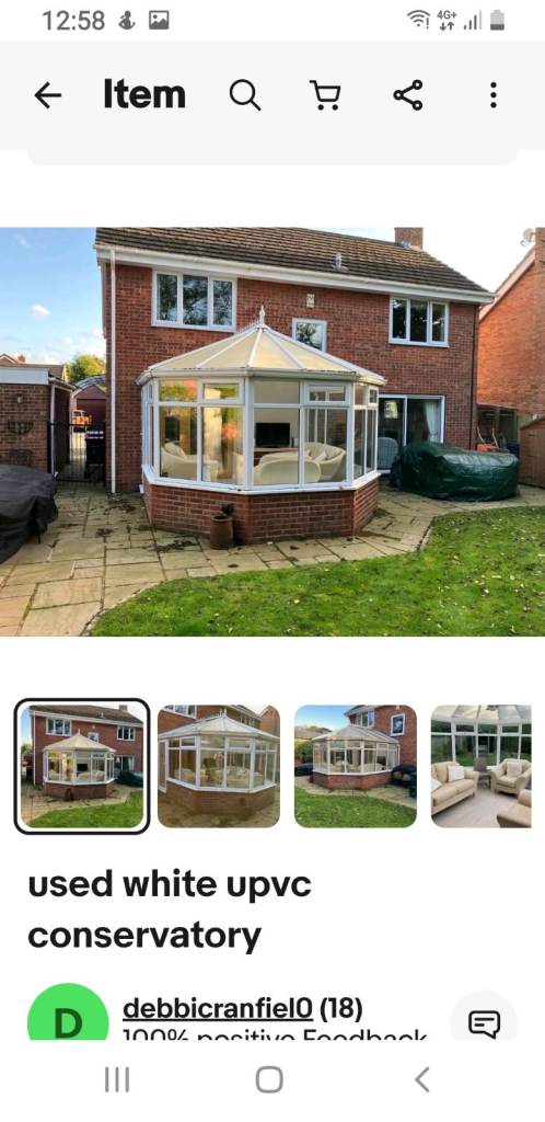 Used dismantled conservatory 