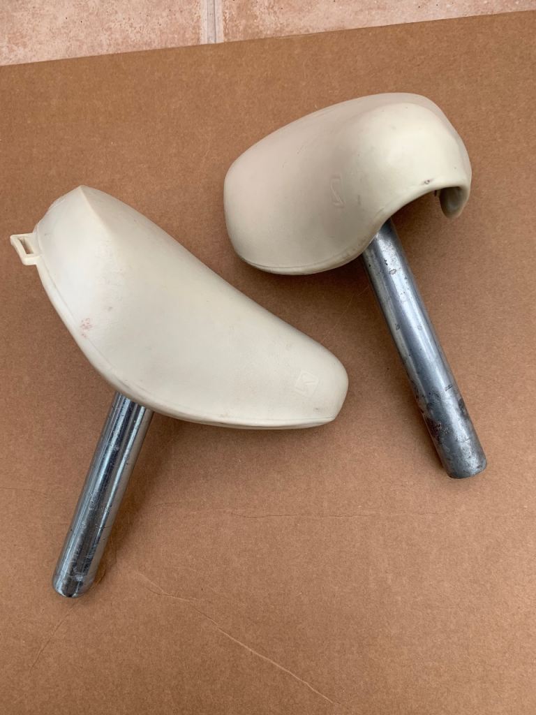 Two x Vintage Raleigh Kids Bike Seats/Saddles & Posts