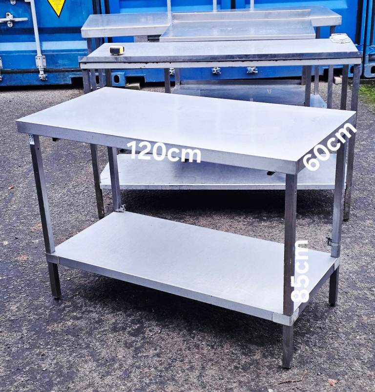 Stainless Steel Worktop Table. 