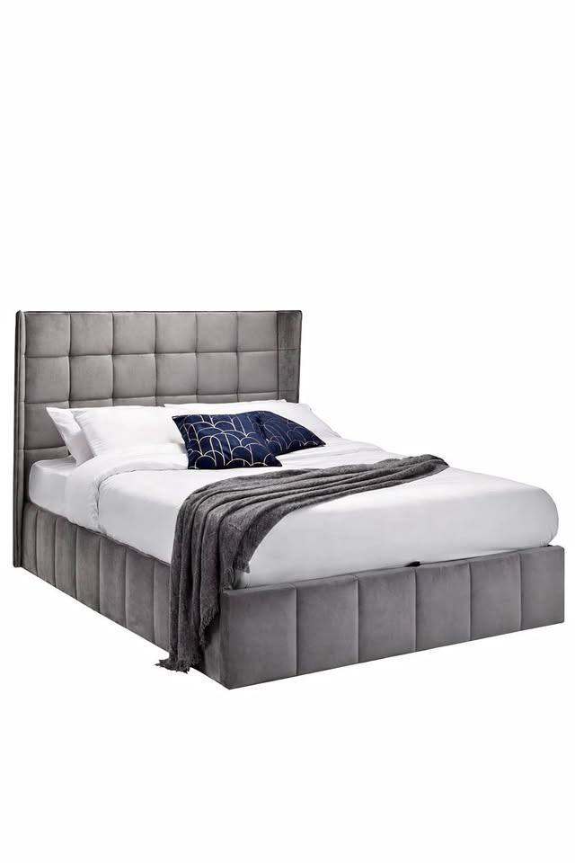 Gatsby Storage Ottoman King Bed GREY