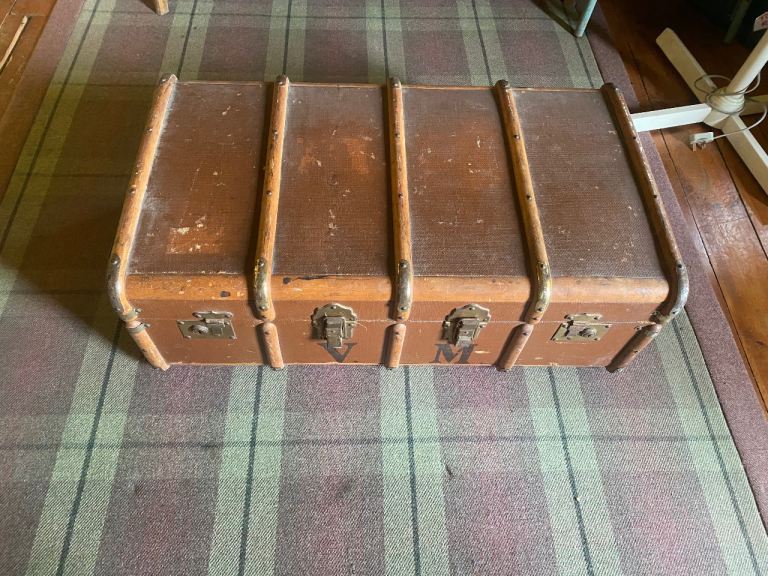 Vintage Steamer Trunk approx 36 by 20 by 13