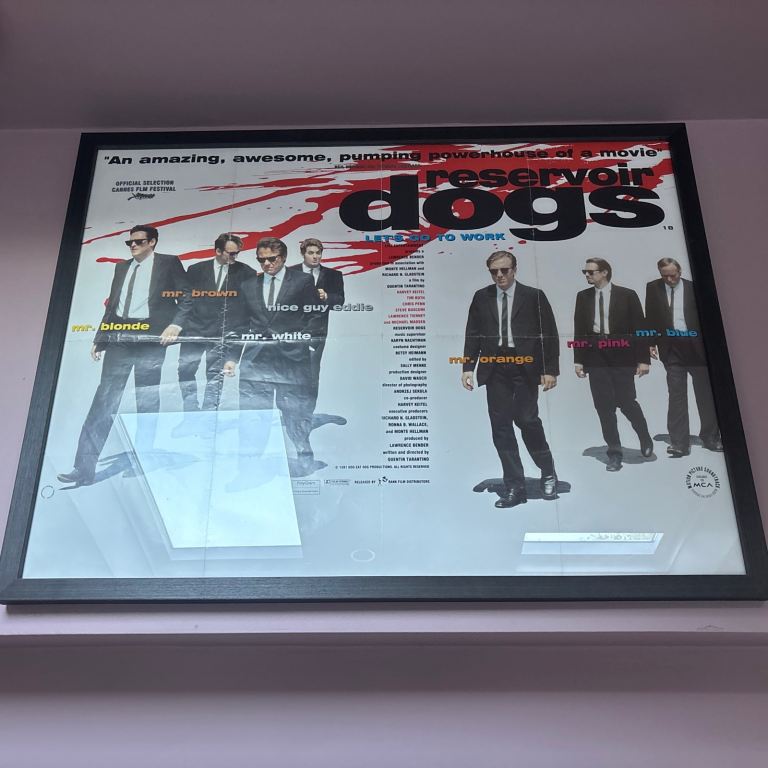 Original reservoir dogs framed movie poster