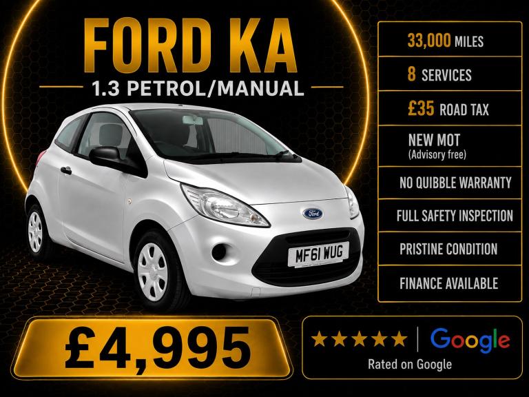 2011 Ford Ka 1.2 Studio 3dr [Start Stop] HATCHBACK Petrol Manual