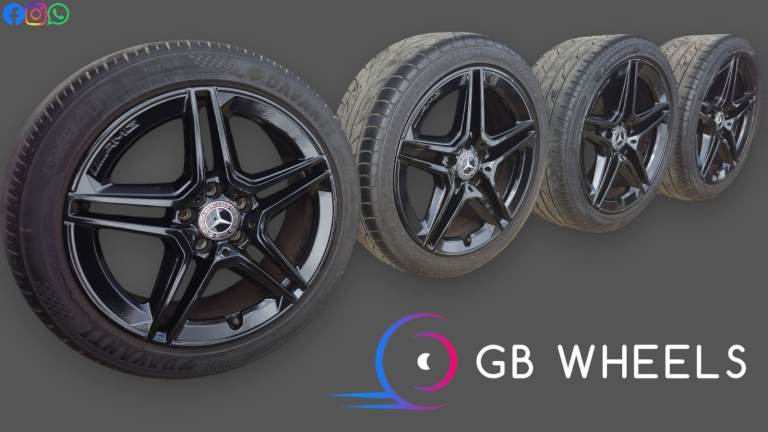 Genuine Mercedes C Class AMG 18" Alloy Wheels Black W205 W204 E W212 