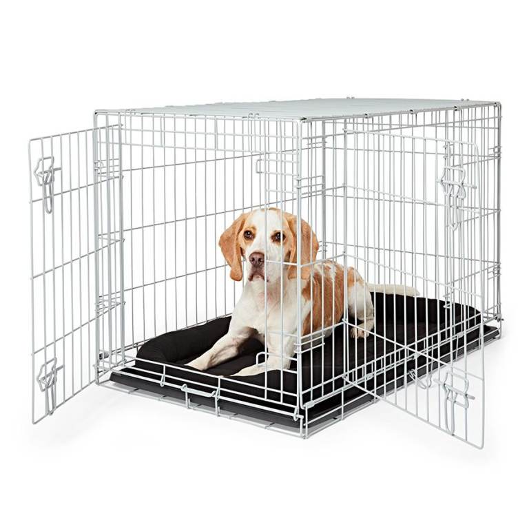 Folding dog crate